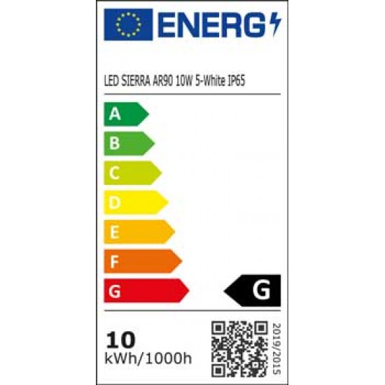 10W LED WANDBELEUCHTUNG IP65 SIERRA Schwarz 2700K-5000K CCT GL7125