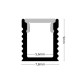 2 Meter SET LED Profil Aufbau Ultraslim Alu Weiß Schwarz GL0601
