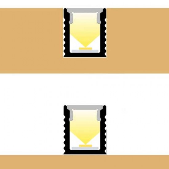 2 Meter SET LED Profil Aufbau Ultraslim Alu Weiß Schwarz GL0601