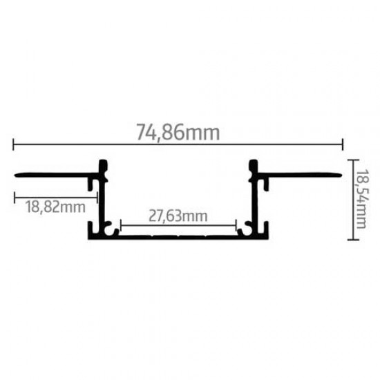 Trockenbau LED Profile für indirekte Beleuchtung Unterputz Breit LP308