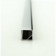 2 Meter SET LED Profil 45° Schwarz 16x16 Abdeckung Ecke Opal UL3353EBW/203B