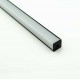 2 Meter SET LED Profil 45° Schwarz 16x16 Abdeckung Ecke Opal UL3353EBW/203B