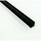 2 Meter SET LED Profil 45° Schwarz 16x16 Abdeckung Ecke Opal UL3353EBW/203B