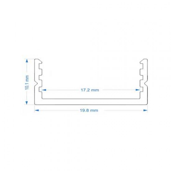 LED PROFILE SET 2 METER AUFBAU MIT ERWEITERNDER ABDECKUNG MATT PREMIUM UNILED LED PRODUKTE