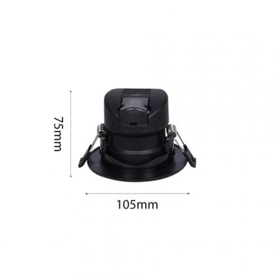 6W LED Einbau Strahler PREMIUM WAVE Schwenkbar Schwarz 3 LICHTFARBEN CCT GL2216