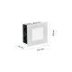 2W LED Treppenleuchte Einbau Quad IP20 Glas Mat Neutralweiß GL8324