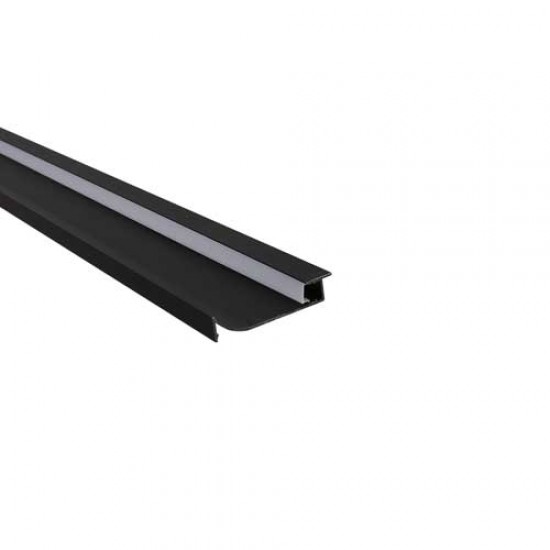 2 Meter SET LED Alu Sockelleiste indirekte Beleuchtung Breit 7214s 2m Schwarz GL0027