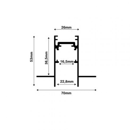 LED Magnetschienensysteme Trockenbau integriert Combo Deckenleuchten Schiene 48V 3m