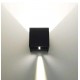 6W LED WANDBELEUCHTUNG IP44 UP&DOWN QUAD Schwarz Neutral-, Warmweiß GL7117/GL7118