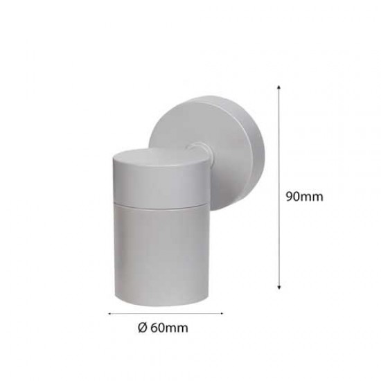 LED Wandbeleuchtung Downlight Einfach GU10 Fassung Grau