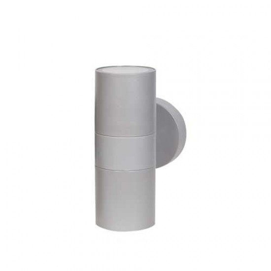 LED Wandbeleuchtung Downlight Zweifach GU10 Fassung Grau