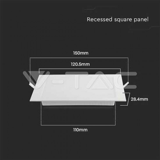 6W LED Panel 230V Backlit Quad Kalt- Neutral- Warmweiß High Lumen Decken Leuchten
