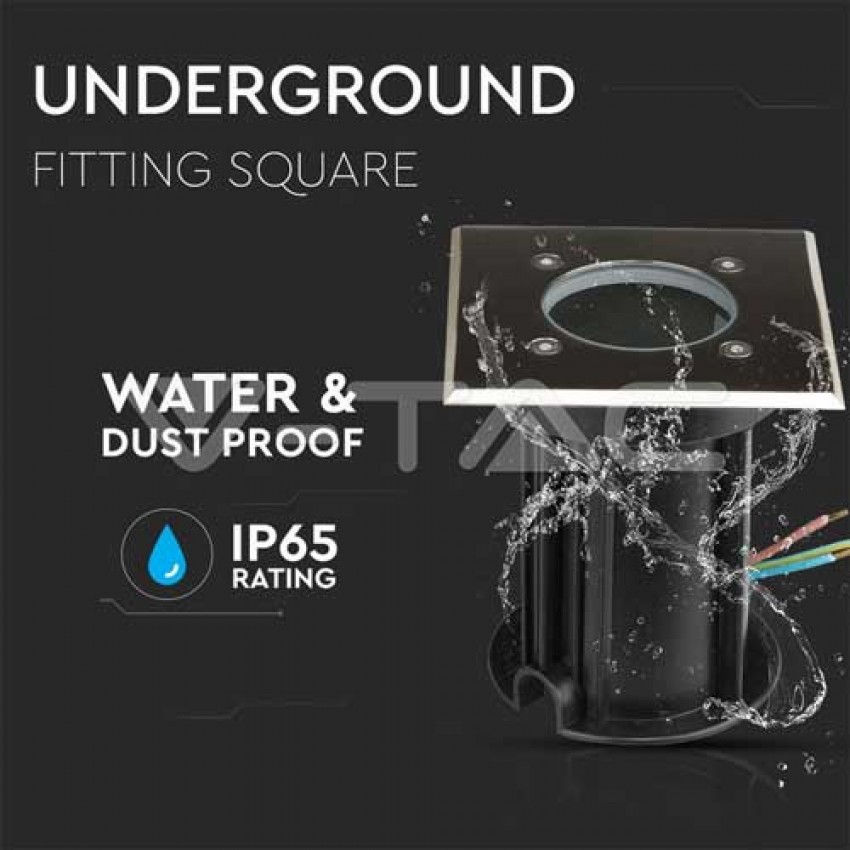 Outdoor Bodenstrahler LED IP68 – 3W, Warmweiß 3000K, Edelstahl 304, Für Garten, Wege & Teiche