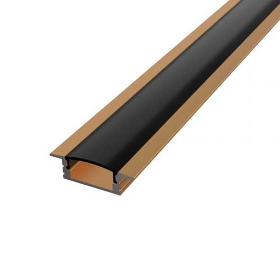 2 Meter SET Alu Profil MICRO EINBAU eloxiert Bronze, Dunkelgrau, Champagne UL3350G