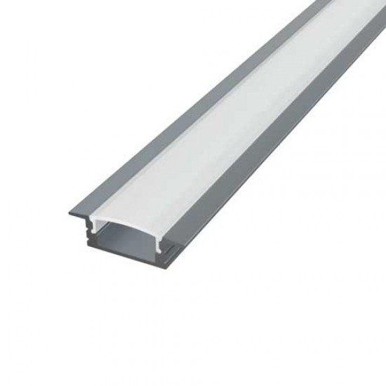 2 Meter SET Alu Profil MICRO EINBAU eloxiert Bronze, Dunkelgrau, Champagne UL3350G