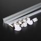 2 Meter SET LED Profil Einbau Holz Beton ALU Grau UL3357
