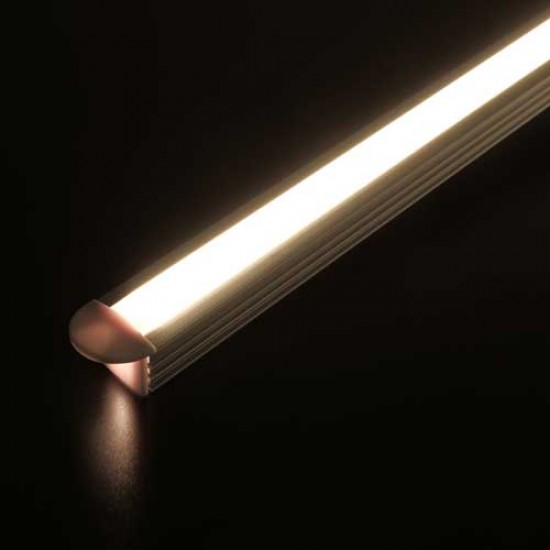 2 Meter SET LED Profil Einbau Holz Beton ALU Grau UL3357