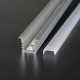 2 Meter SET LED Profil Einbau Holz Beton ALU Grau UL3357