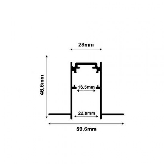 LED Magnetschienensysteme Combo Trockenbau Deckenleuchten Schiene 48V 2m
