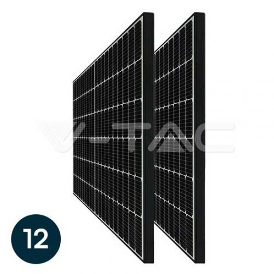 4.80kW 12 x Mono Solar Panel 1722x1134x35mm Full Black SET