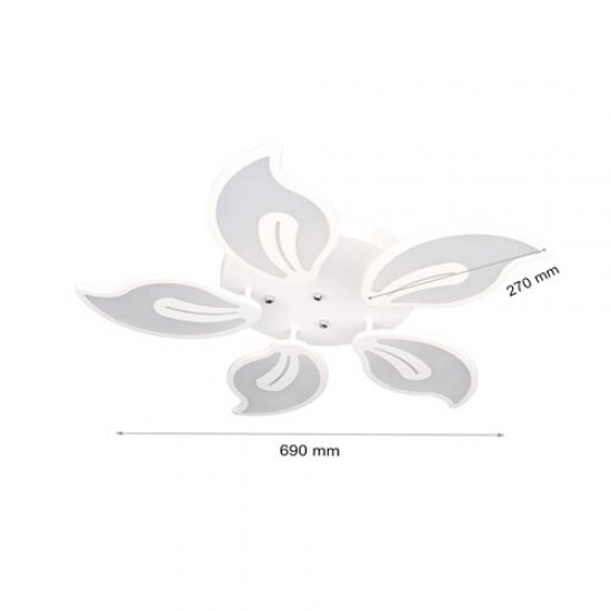 70W LED Deckenleuchte CCT Premium Design Blume DIMMBAR Alle Tageslichtfarben GL6441