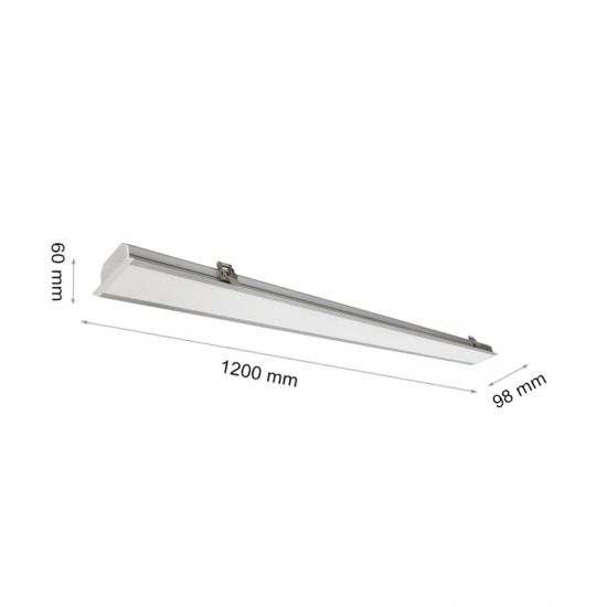 40W LED EINBAU DECKENLAMPE NAVI 6618 PREMIUM 123cm IP54  Kaltweiß GL8124
