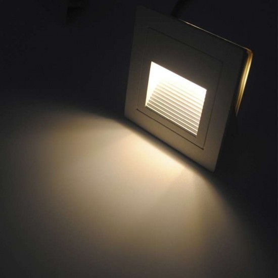2W LED Treppenleuchte Einbau Quad Schwarz Neutralweiß GL8322