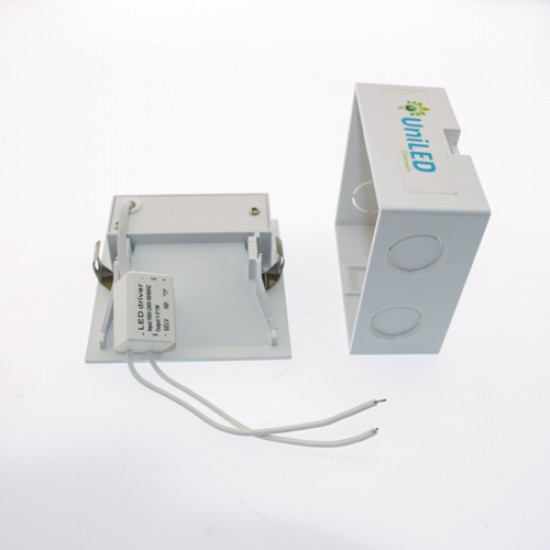 2W LED Treppenleuchte Einbau Quad IP20 Weiß Neutralweiß GL8323