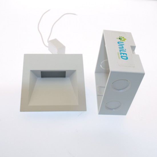 2W LED Treppenleuchte Einbau Quad IP20 Weiß Neutralweiß GL8323