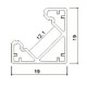 2 METER SET LED ALUMINIUM Profil 45° WEIß UL3364