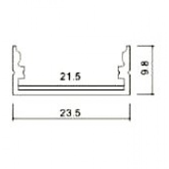 2 Meter SET LED Profil MACRO ALU 2m Grau UL3352