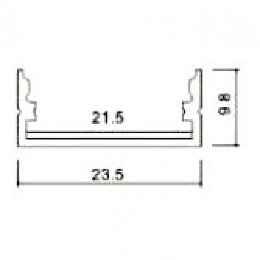 Aftertech Aluminiumprofil 2m Für LED-Streifen - 58mm ø, Mit Abdeckung