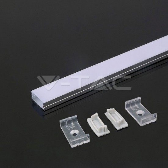 2 Meter SET LED Profil MACRO ALU 2m Grau UL3352