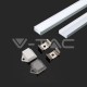 2 Meter SET LED Profil MICRO-ALU 2m Grau UL3370