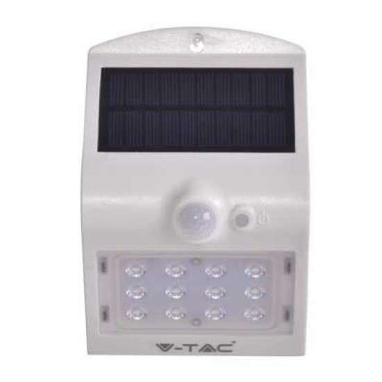 1,5W LED SOLAR Wandbeleuchtung PREMIUM mit Bewegungsmelder IP65 Tageslicht Weiß oder Schwarz