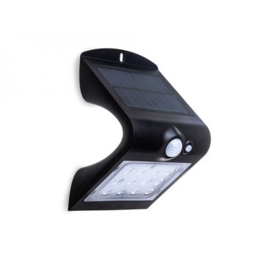 1,5W LED SOLAR Wandbeleuchtung PREMIUM mit Bewegungsmelder IP65 Tageslicht Weiß oder Schwarz