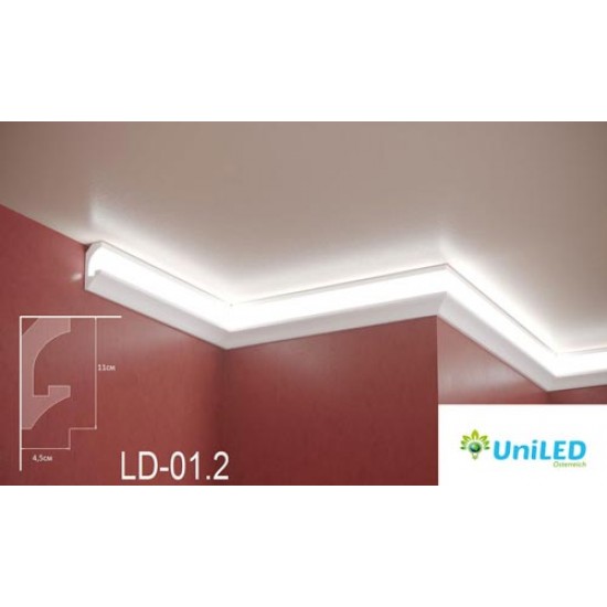Zierprofil 1M für LED Beleuchtung LD01.2
